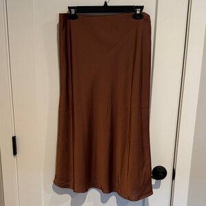 Elegant Brown Maxi Skirt
